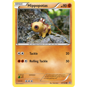 Hippopotas 87/160 Pokemon TCG XY Primal Clash