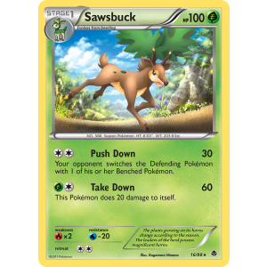 Sawsbuck 16/98 Pokemon TCG Black & White Emerging Powers