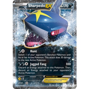 Rare Holo EX Sharpedo-EX 91/160 Pokemon TCG XY Primal Clash