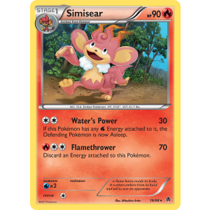 Simisear 19/98 Pokemon TCG Black & White Emerging Powers