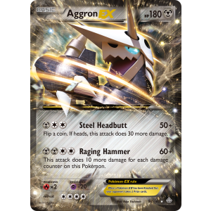 Rare Holo EX Aggron-EX 93/160 Pokemon TCG XY Primal Clash