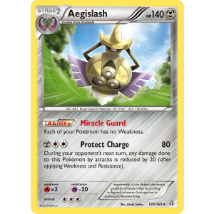 Rare Holo Aegislash 100/160 Pokemon TCG XY Primal Clash