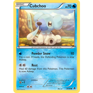 Cubchoo 28/98 Pokemon TCG Black & White Emerging Powers