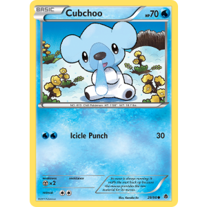 Cubchoo 29/98 Pokemon TCG Black & White Emerging Powers