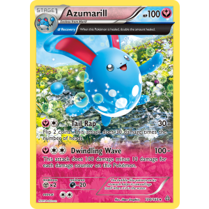 Rare Holo Azumarill 104/160 Pokemon TCG XY Primal Clash