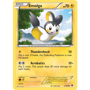 Emolga 32/98 Pokemon TCG Black & White Emerging Powers