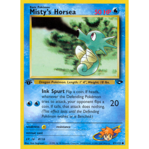 Misty's Horsea 87/132 Pokemon TCG Gym Gym Challenge