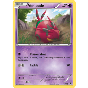 Venipede 38/98 Pokemon TCG Black & White Emerging Powers