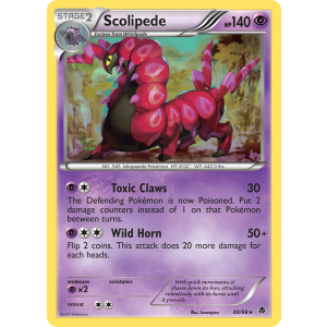 Scolipede 40/98 Pokemon TCG Black & White Emerging Powers