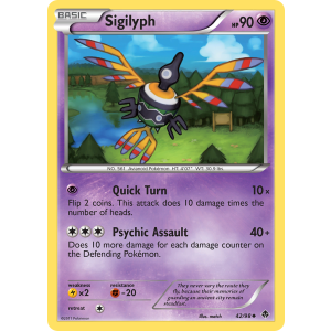 Sigilyph 42/98 Pokemon TCG Black & White Emerging Powers