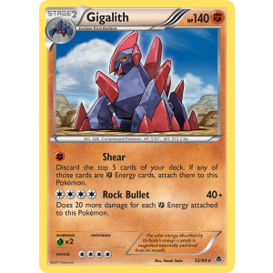 Gigalith 53/98 Pokemon TCG Black & White Emerging Powers