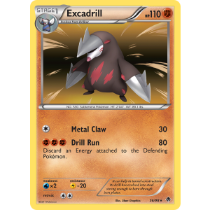 Rare Holo Excadrill 56/98 Pokemon TCG Black & White Emerging Powers