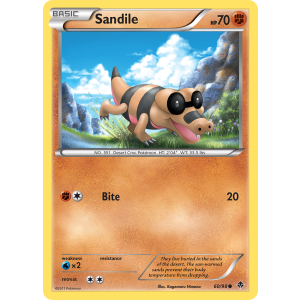 Sandile 60/98 Pokemon TCG Black & White Emerging Powers