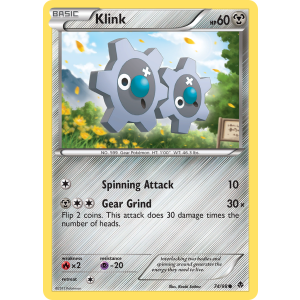 Klink 74/98 Pokemon TCG Black & White Emerging Powers