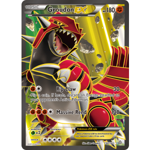 Rare Ultra Groudon-EX 150/160 Pokemon TCG XY Primal Clash