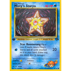 Misty's Staryu 92/132 Pokemon TCG Gym Gym Challenge