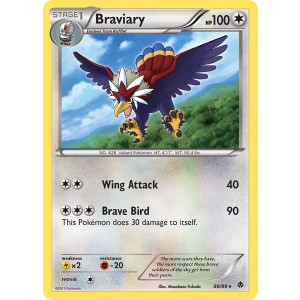 Rare Holo Braviary 88/98 Pokemon TCG Black & White Emerging Powers