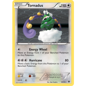 Rare Holo Tornadus 89/98 Pokemon TCG Black & White Emerging Powers