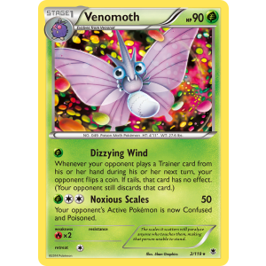 Venomoth 2/119 Pokemon TCG XY Phantom Forces