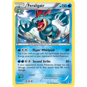 Rare Holo Feraligatr 17/119 Pokemon TCG XY Phantom Forces