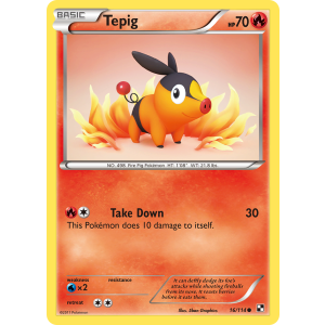 Tepig 16/114 Pokemon TCG Black & White Black & White