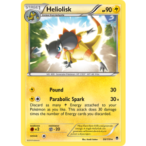 Rare Holo Heliolisk 30/119 Pokemon TCG XY Phantom Forces