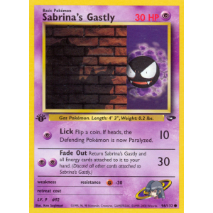 Sabrina's Gastly 96/132 Pokemon TCG Gym Gym Challenge