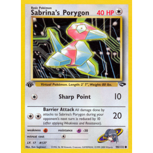 Sabrina's Porygon 98/132 Pokemon TCG Gym Gym Challenge