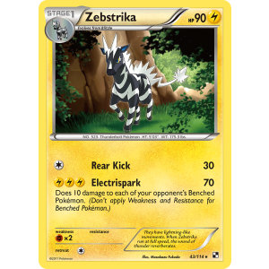 Zebstrika 43/114 Pokemon TCG Black & White Black & White