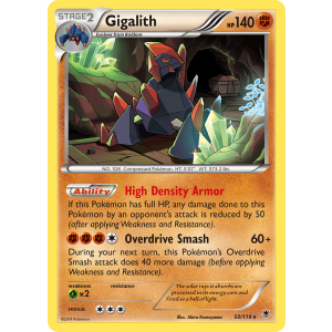 Rare Holo Gigalith 50/119 Pokemon TCG XY Phantom Forces