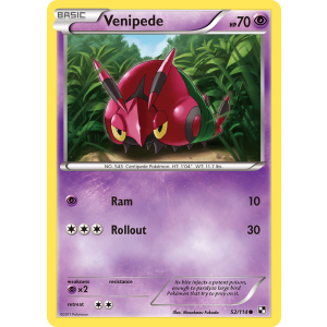 Venipede 52/114 Pokemon TCG Black & White Black & White