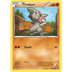 Timburr 58/114 Pokemon TCG Black & White Black & White