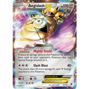 Rare Holo EX Aegislash-EX 65/119 Pokemon TCG XY Phantom Forces