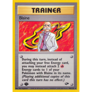 Blaine 100/132 Pokemon TCG Gym Gym Challenge