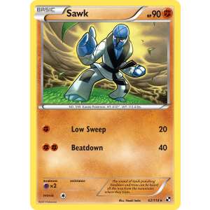 Sawk 62/114 Pokemon TCG Black & White Black & White