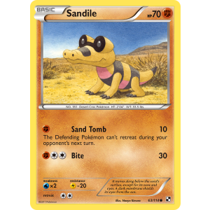 Sandile 63/114 Pokemon TCG Black & White Black & White