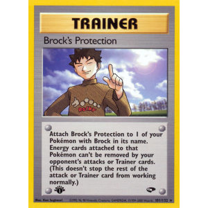 Brock's Protection 101/132 Pokemon TCG Gym Gym Challenge