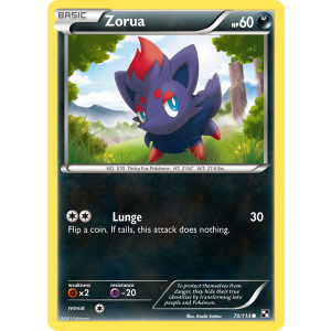 Zorua 70/114 Pokemon TCG Black & White Black & White