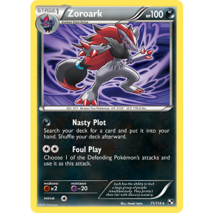 Rare Holo Zoroark 71/114 Pokemon TCG Black & White Black & White