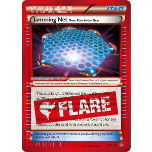 Rare Holo Jamming Net Team Flare Hyper Gear 98/119 Pokemon TCG XY Phantom Forces