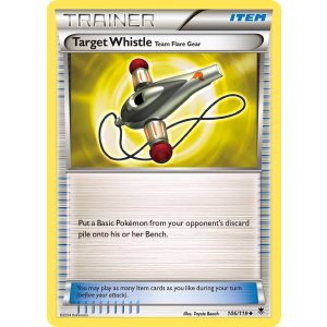 Target Whistle Team Flare Gear 106/119 Pokemon TCG XY Phantom Forces