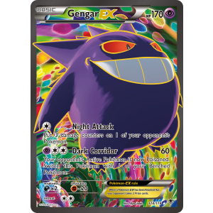 Rare Ultra Gengar-EX 114/119 Pokemon TCG XY Phantom Forces