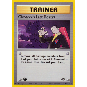 Giovanni's Last Resort 105/132 Pokemon TCG Gym Gym Challenge