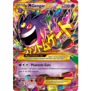 Rare Secret M Gengar-EX 121/119 Pokemon TCG XY Phantom Forces