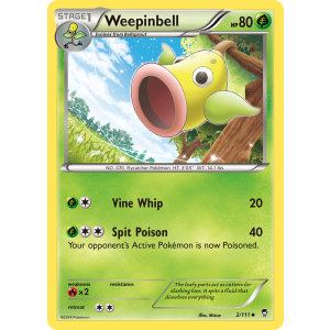 Weepinbell 2/111 Pokemon TCG XY Furious Fists