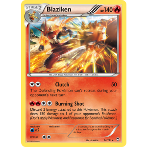 Rare Holo Blaziken 14/111 Pokemon TCG XY Furious Fists