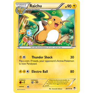 Raichu 28/111 Pokemon TCG XY Furious Fists