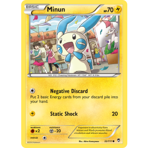 Minun 32/111 Pokemon TCG XY Furious Fists