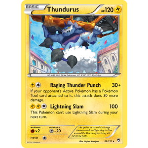 Thundurus 33/111 Pokemon TCG XY Furious Fists