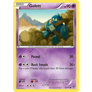 Golett 42/111 Pokemon TCG XY Furious Fists